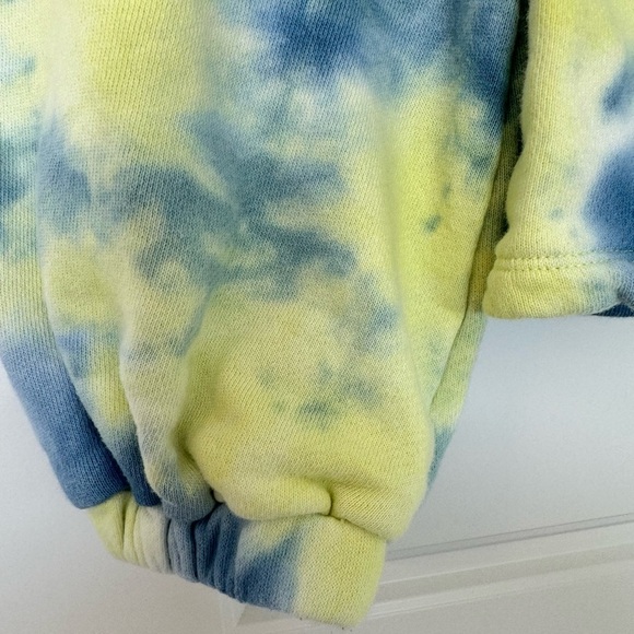 Anthropologie Current Air‎ Madeira Tie Dye Sweatshirt Size Small Crop Button - Picture 10 of 10